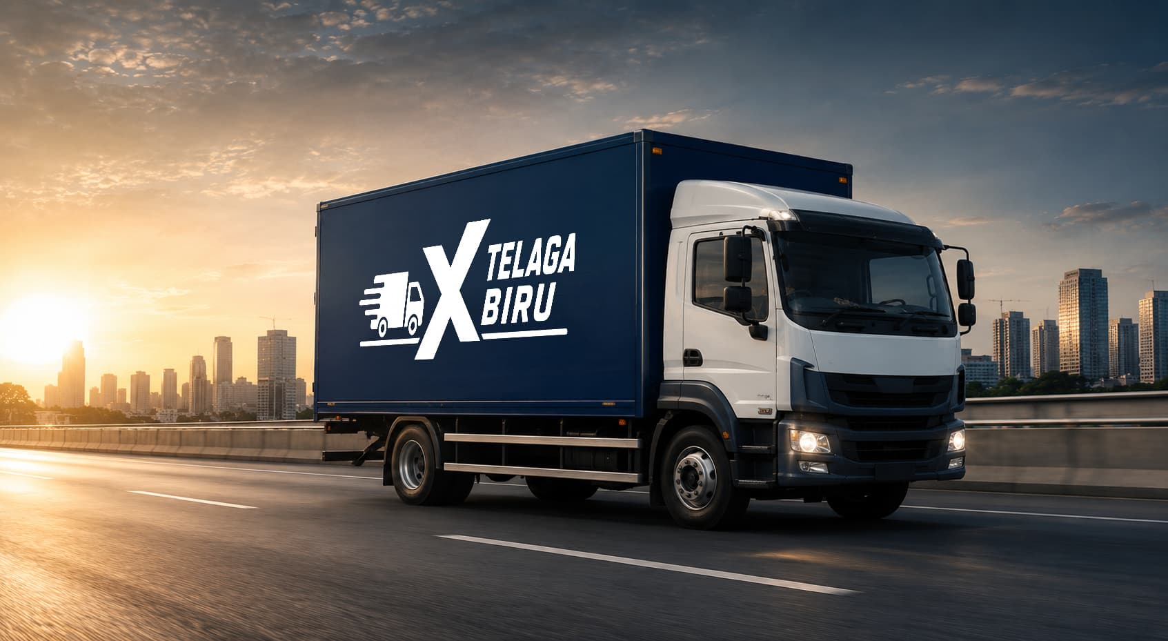 Gudang dan area operasional ekspedisi Telaga Biru di Jakarta